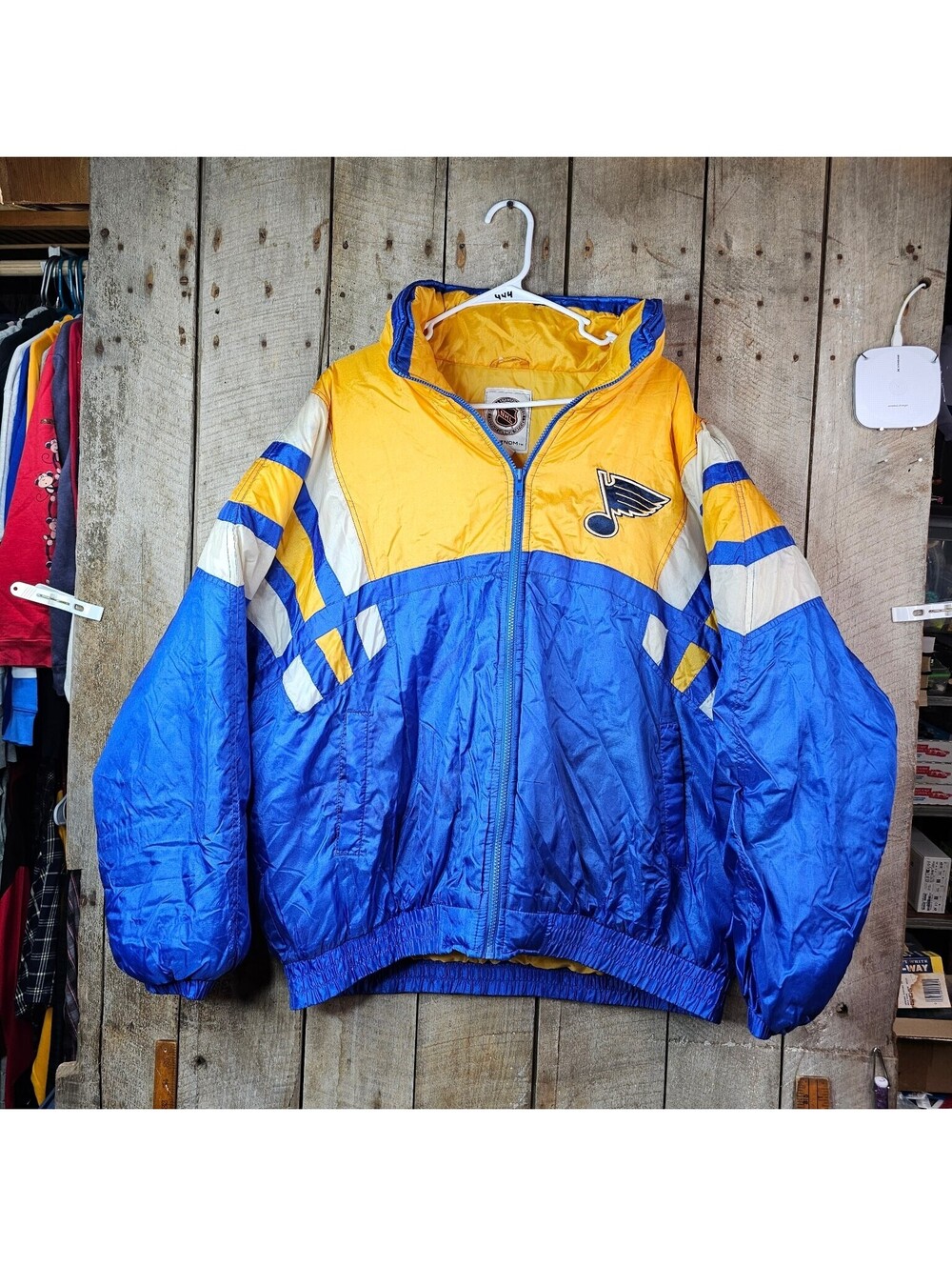 Vintage Phenom NHL St. Louis Blues Activewear Jacket Men's XXL Blue Yellow White